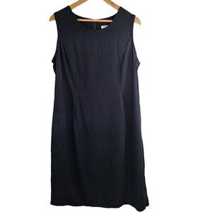 Vintage Betsey's Things Rayon Black Sleeveless Shift Dress